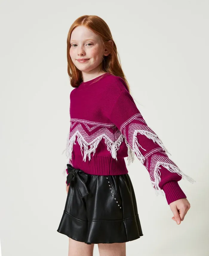 Twinset Flared Shorts With Studs Black Girl Trousers And Jeans Twinset Flared Shorts With Studs Black Girl Trousers And Jeans