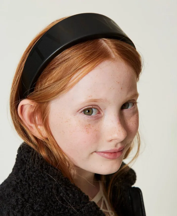 Twinset Headband With Logo Black Girl Twinset Headband With Logo Black Girl