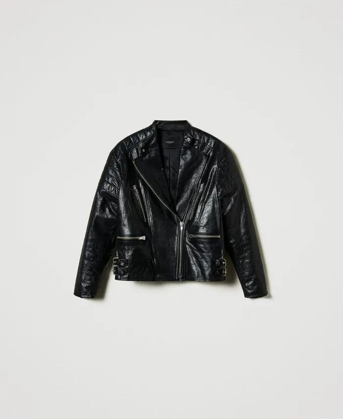 Twinset Leather 039Fairfax039 Biker Jacket Black Women Jackets And Outerwear Twinset Leather 039Fairfax039 Biker Jacket Black Women Jackets And Outerwear