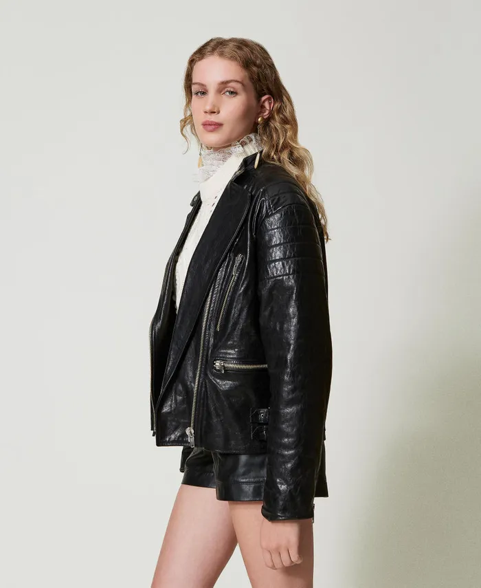 Twinset Leather 039Fairfax039 Biker Jacket Black Women Jackets And Outerwear Twinset Leather 039Fairfax039 Biker Jacket Black Women Jackets And Outerwear
