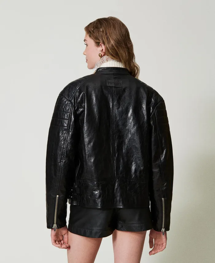 Twinset Leather 039Fairfax039 Biker Jacket Black Women Jackets And Outerwear Twinset Leather 039Fairfax039 Biker Jacket Black Women Jackets And Outerwear
