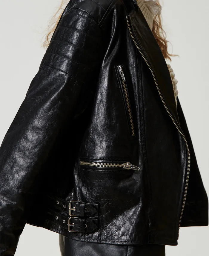 Twinset Leather 039Fairfax039 Biker Jacket Black Women Jackets And Outerwear Twinset Leather 039Fairfax039 Biker Jacket Black Women Jackets And Outerwear