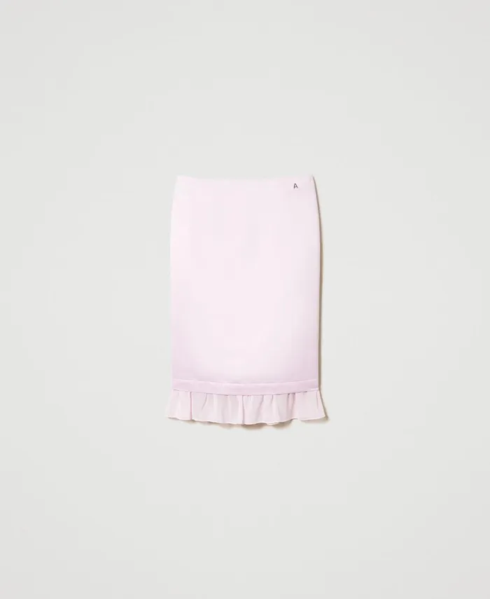 Twinset Midi Duchesse Skirt Pink Tulle Women Skirts Twinset Midi Duchesse Skirt Pink Tulle Women Skirts