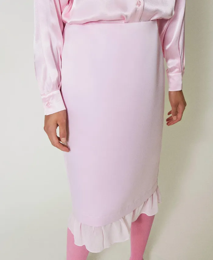 Twinset Midi Duchesse Skirt Pink Tulle Women Skirts Twinset Midi Duchesse Skirt Pink Tulle Women Skirts