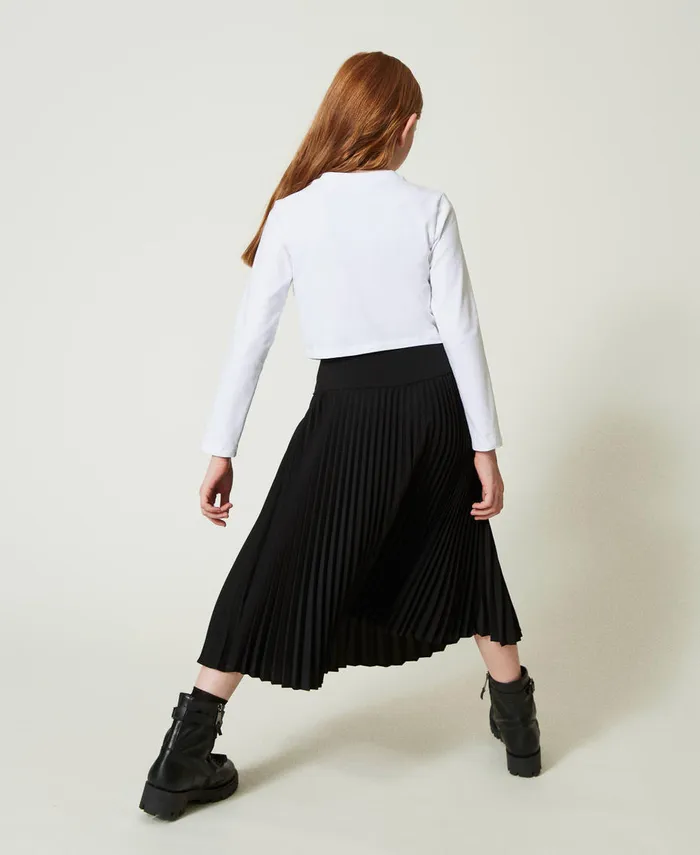 Twinset Pleated Crpe De Chine Long Skirt Black Girl Skirts Twinset Pleated Crpe De Chine Long Skirt Black Girl Skirts