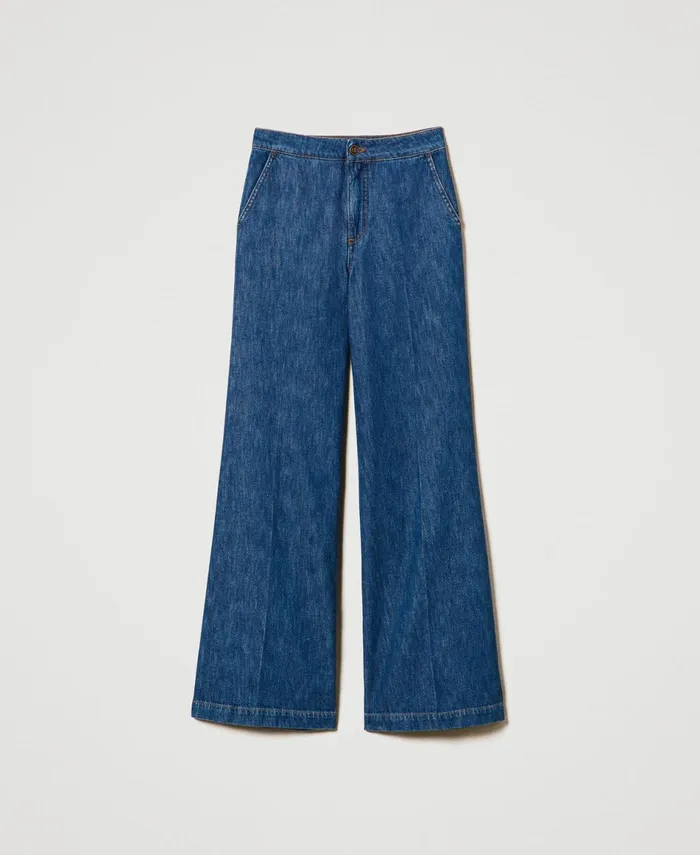 Twinset Sartorial Wide Leg Jeans Denim Women Jeans