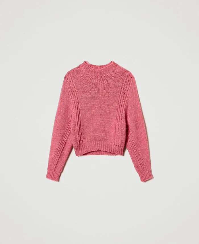 Twinset Seamless Wool Blend Turtleneck Jumper Crystal Pink Women Jumpers And Cardigans Twinset Seamless Wool Blend Turtleneck Jumper Crystal Pink Women Jumpers And Cardigans
