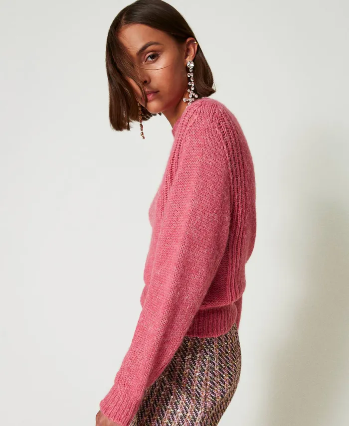 Twinset Seamless Wool Blend Turtleneck Jumper Crystal Pink Women Jumpers And Cardigans Twinset Seamless Wool Blend Turtleneck Jumper Crystal Pink Women Jumpers And Cardigans