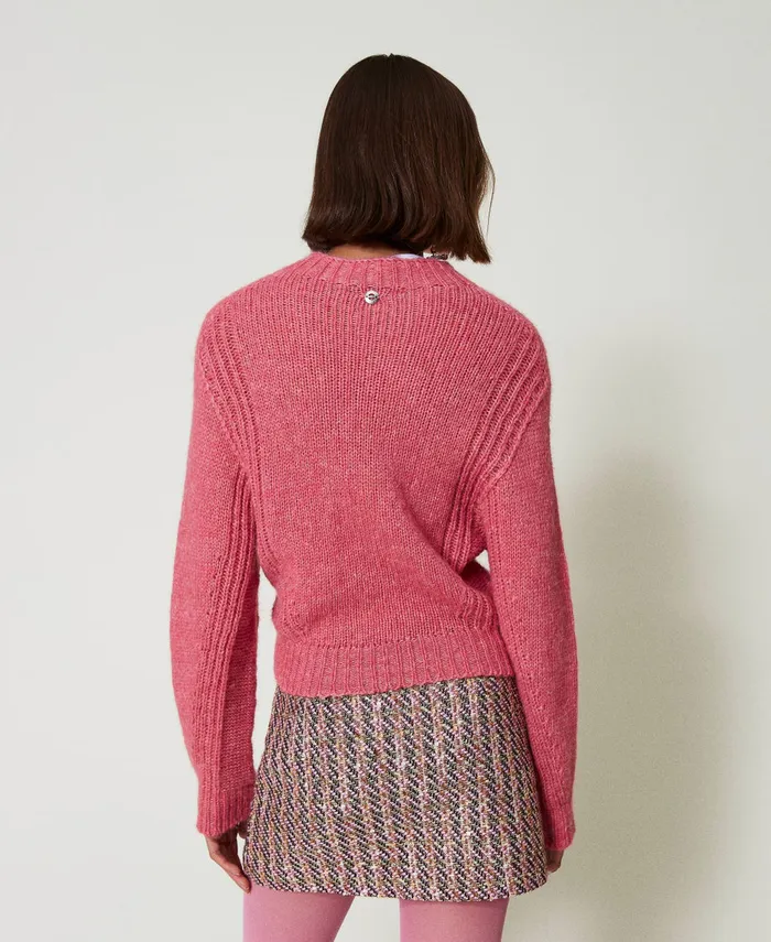 Twinset Seamless Wool Blend Turtleneck Jumper Crystal Pink Women Jumpers And Cardigans Twinset Seamless Wool Blend Turtleneck Jumper Crystal Pink Women Jumpers And Cardigans