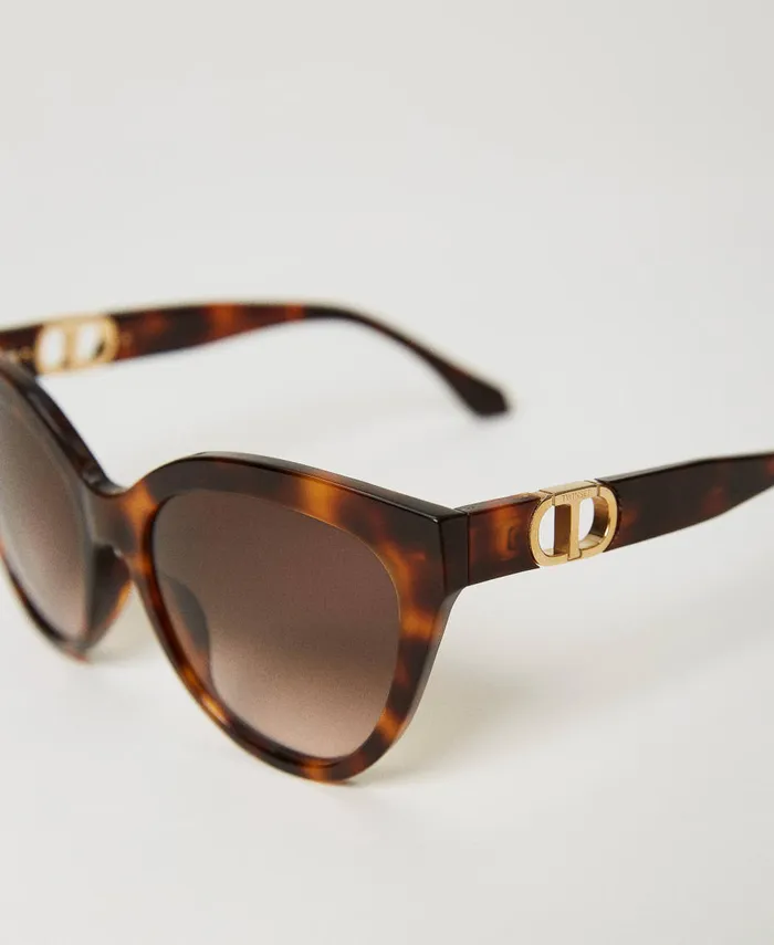 Twinset Tortoise CatEye Sunglasses Classic Havana Women Sunglasses