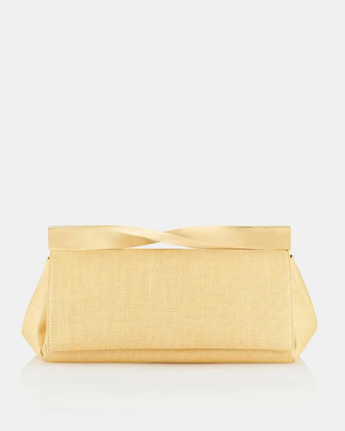 Twist Clutch Beige Women Aquazzura Clutch Bags Twist Clutch Beige Women Aquazzura Clutch Bags