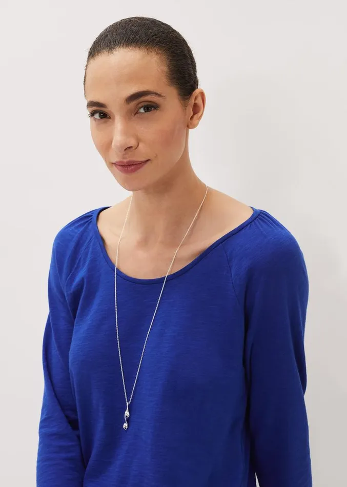 Twist Pendant Long Necklace Silver Women Phase Eight Jewellery