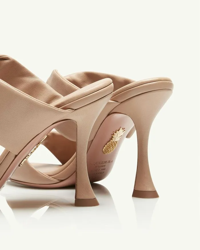 Twist Sandal 95 Beige Women Aquazzura Sandals