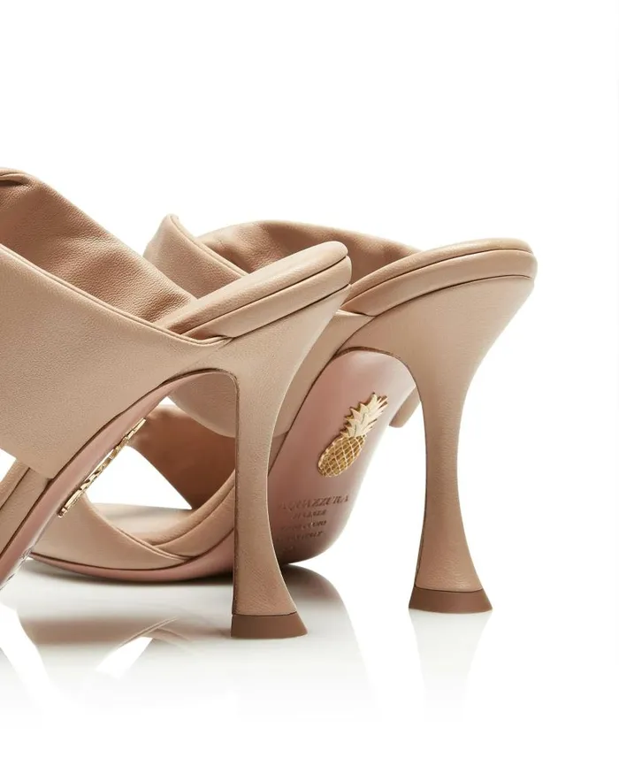 Twist Sandal 95 Beige Women Aquazzura Sandals