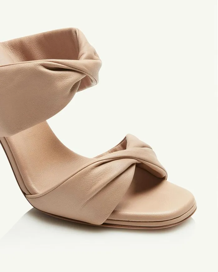 Twist Sandal 95 Beige Women Aquazzura Sandals