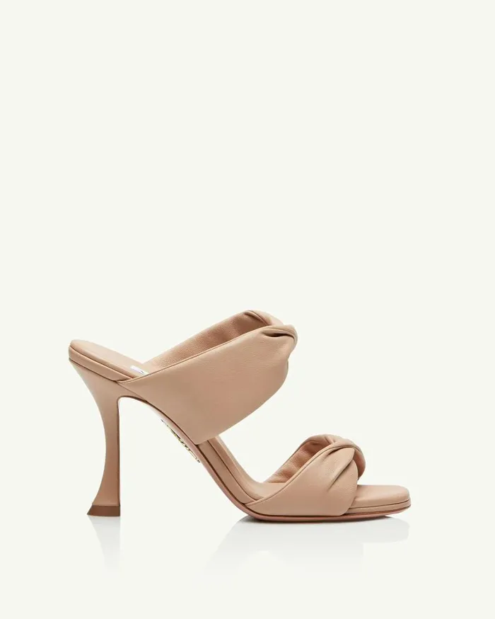 Twist Sandal 95 Beige Women Aquazzura Sandals