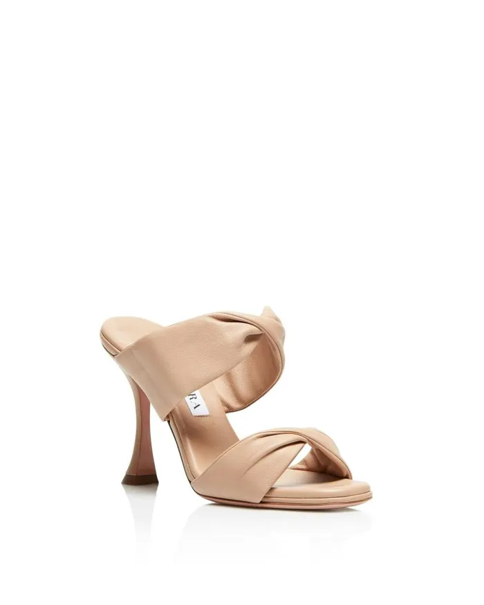 Twist Sandal 95 Beige Women Aquazzura Sandals