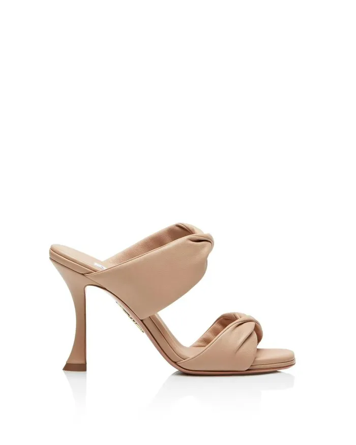 Twist Sandal 95 Beige Women Aquazzura Sandals