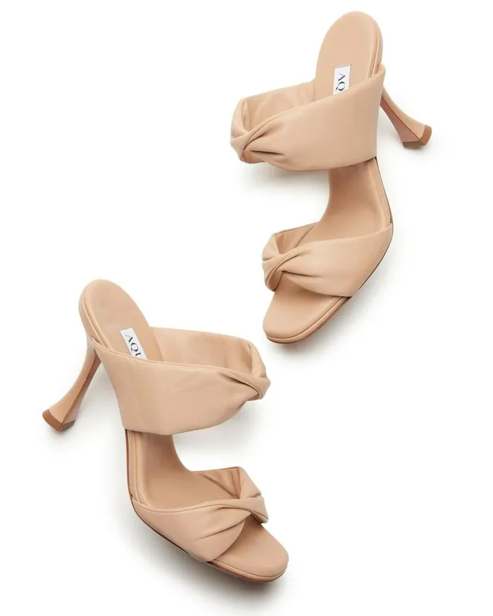 Twist Sandal 95 Beige Women Aquazzura Sandals