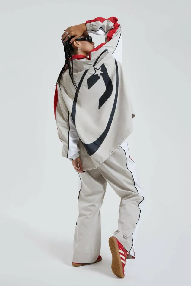Uptown Windbreaker Jacket Stone Women Jaded London
