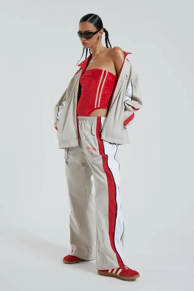 Uptown Windbreaker Jacket Stone Women Jaded London
