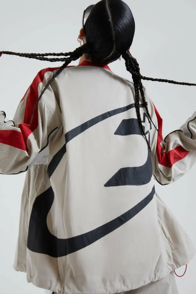 Uptown Windbreaker Jacket Stone Women Jaded London