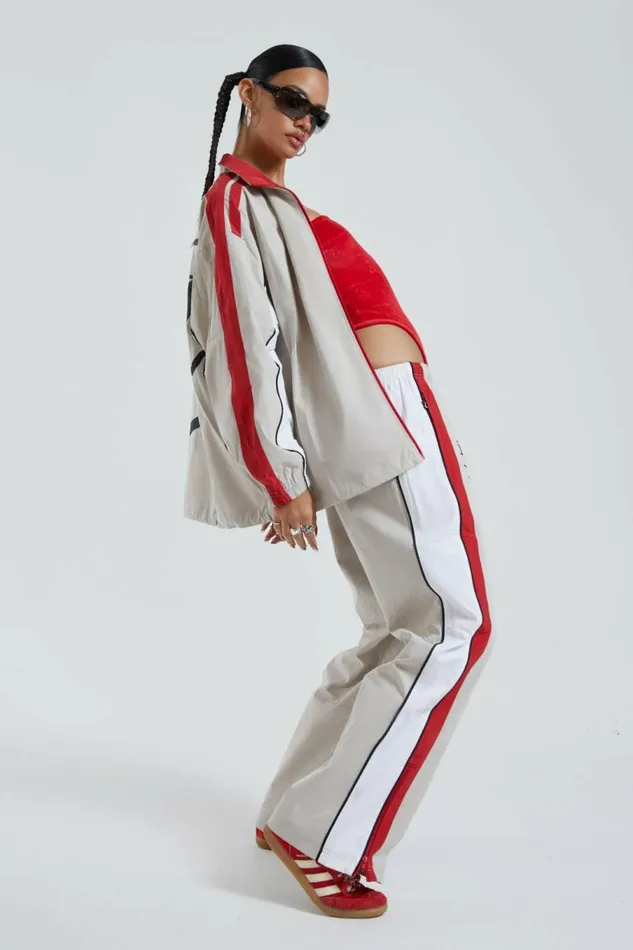 Uptown Windbreaker Jacket Stone Women Jaded London