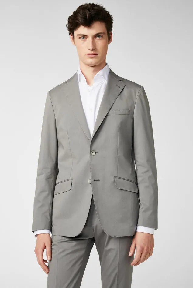 Van Laack Blazers Men Cotton Stretch Jacket Grey