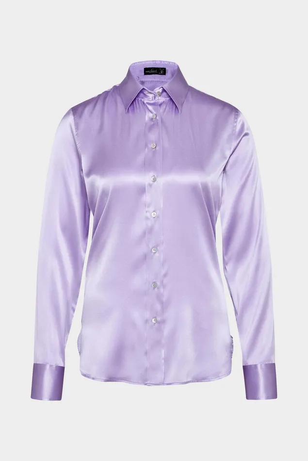 Van Laack Casual Blouses Women Silk Shirt Blouse Purple Van Laack Casual Blouses Women Silk Shirt Blouse Purple