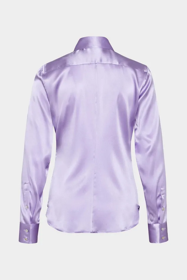 Van Laack Casual Blouses Women Silk Shirt Blouse Purple Van Laack Casual Blouses Women Silk Shirt Blouse Purple