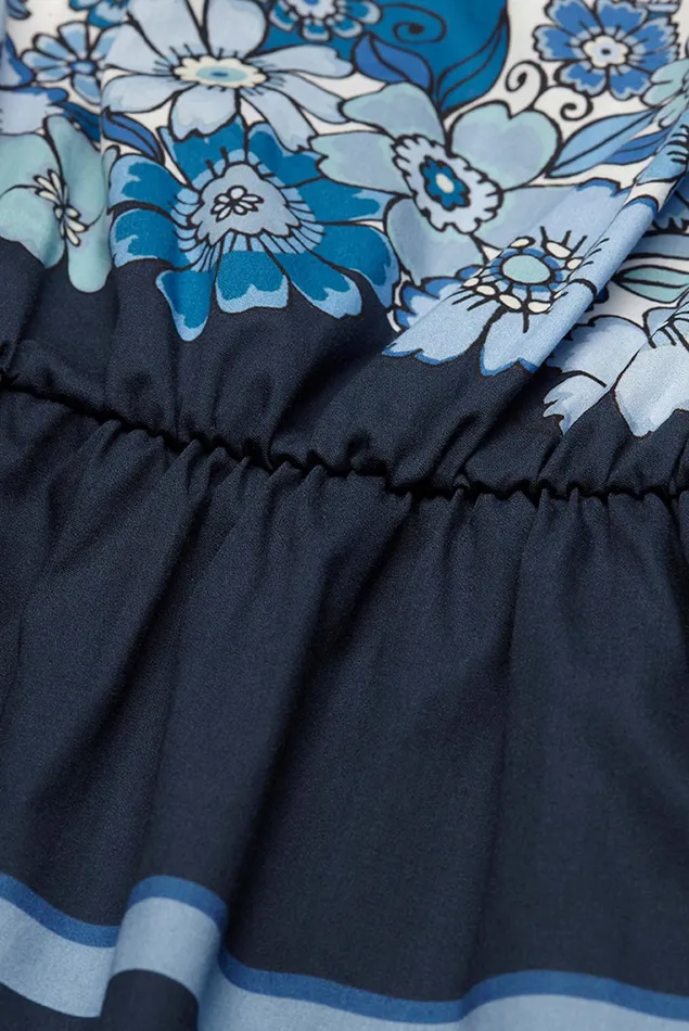 Van Laack Dresses and Skirts Women Dress With Stripes And Print Blue Van Laack Dresses and Skirts Women Dress With Stripes And Print Blue