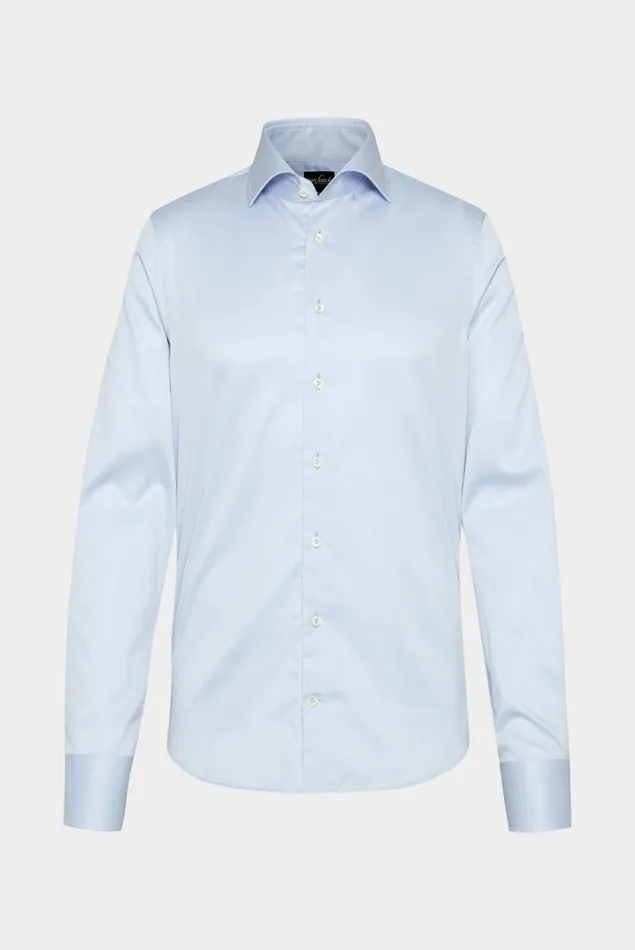 Van Laack Easy Iron Shirts Men Noniron Twill Shirt Slim Fit Light Blue Van Laack Easy Iron Shirts Men Noniron Twill Shirt Slim Fit Light Blue