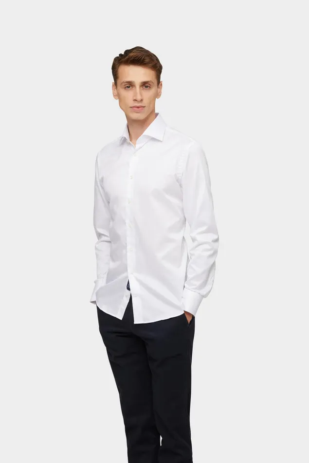 Van Laack Easy Iron Shirts Men Perfect Look FineTwill Shirt