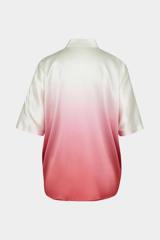 Van Laack Festive Blouses Women Flowing Silk Stretch Satin Blouse With Short Sleeves Rose Van Laack Festive Blouses Women Flowing Silk Stretch Satin Blouse With Short Sleeves Rose