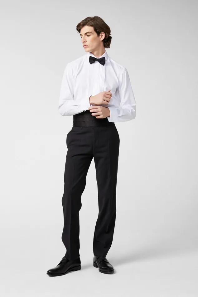 Van Laack Festliche Hemden Men Tuxedo Shirt With Pleated Panel Tailor Fit White Van Laack Festliche Hemden Men Tuxedo Shirt With Pleated Panel Tailor Fit White