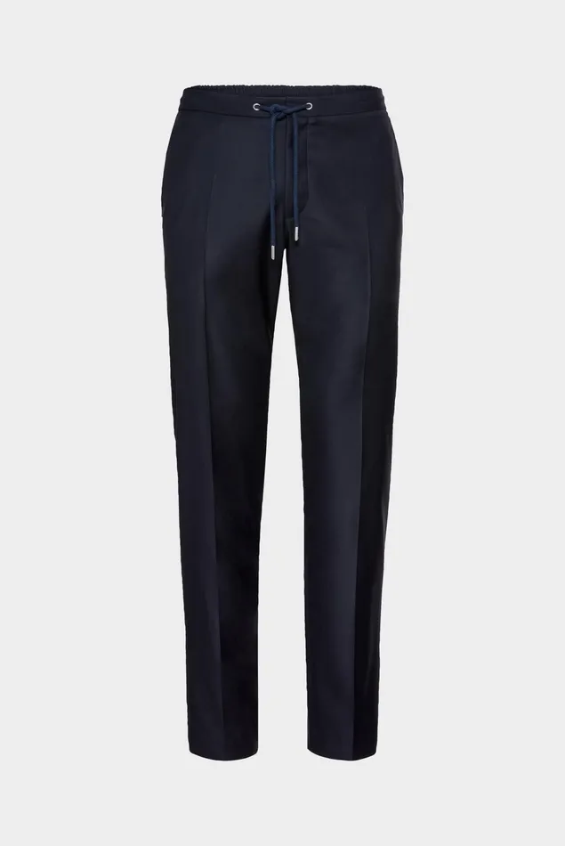 Van Laack Jeans and Pants Men Transeasonal Lightweight Luxury Drawstring Trousers