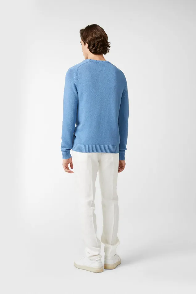 Van Laack Sweaters and Cardigans Men Crewneck Cotton Sweater Van Laack Sweaters and Cardigans Men Crewneck Cotton Sweater