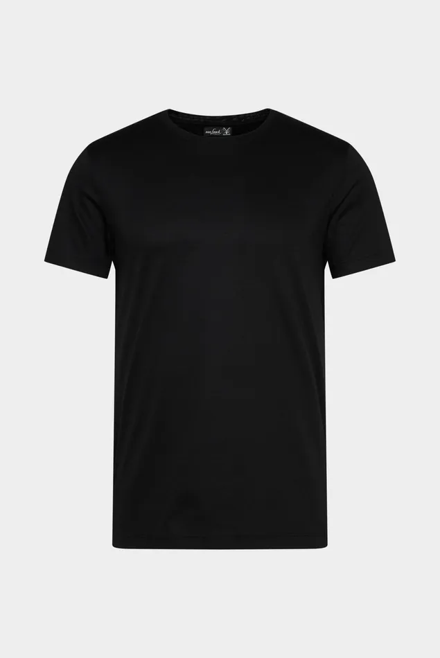 Van Laack TShirts Men Swiss Cotton Jersey Crew Neck TShirt Black Van Laack TShirts Men Swiss Cotton Jersey Crew Neck TShirt Black