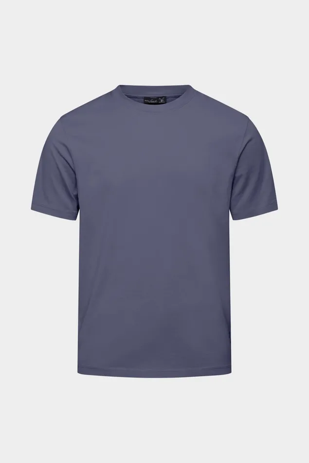 Van Laack TShirts Men TShirt In 100 Long Staple Cotton Blue