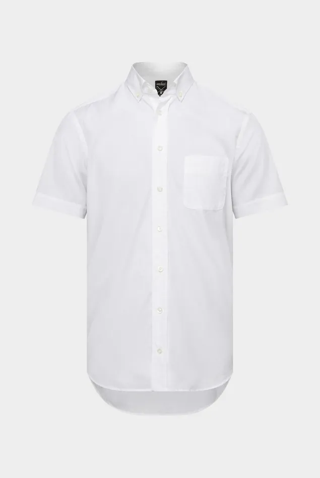 Van Laack TailorFit Shirts Men Shortsleeved Shirt In Cotton Poplin White