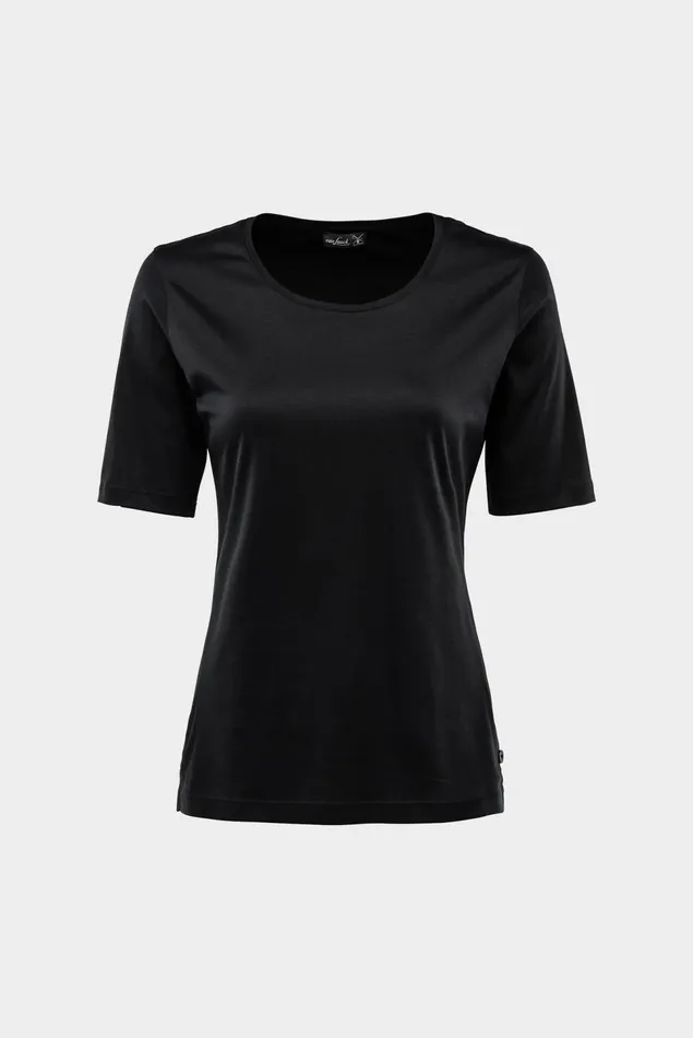 Van Laack Tops and TShirts Women Ladies Cotton Modern Fit Tshirt Black