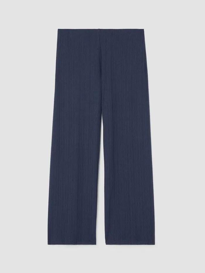 Variegated Rib Knit WideLeg Pant Ocean Women Eileen Fisher Pants Shorts and Jumpsuits