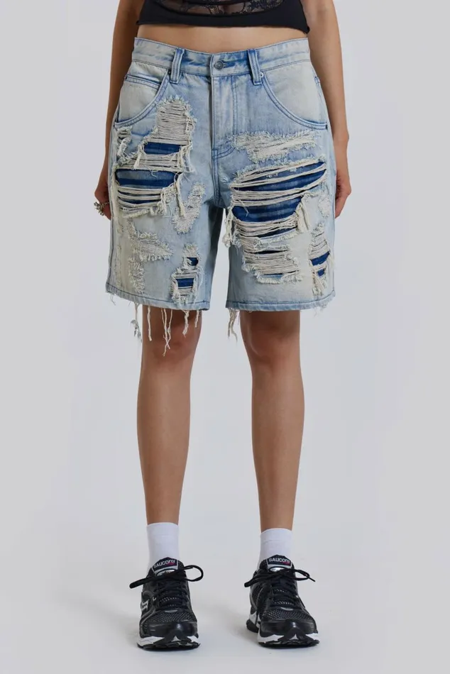 Vault Denim Shorts Blue Women Jaded London Shorts and Jorts