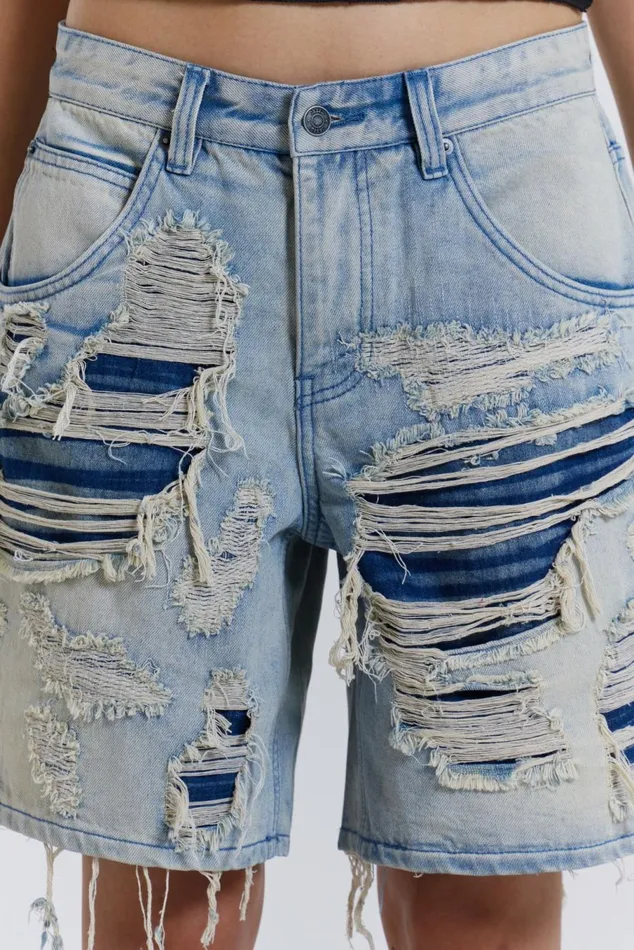 Vault Denim Shorts Blue Women Jaded London Shorts and Jorts