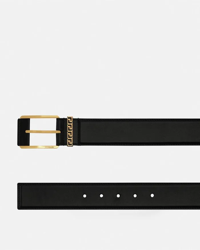 Versace Belts Greca Leather Belt 4 Cm Blackgold 8211 Men Versace Belts Greca Leather Belt 4 Cm Blackgold 8211 Men