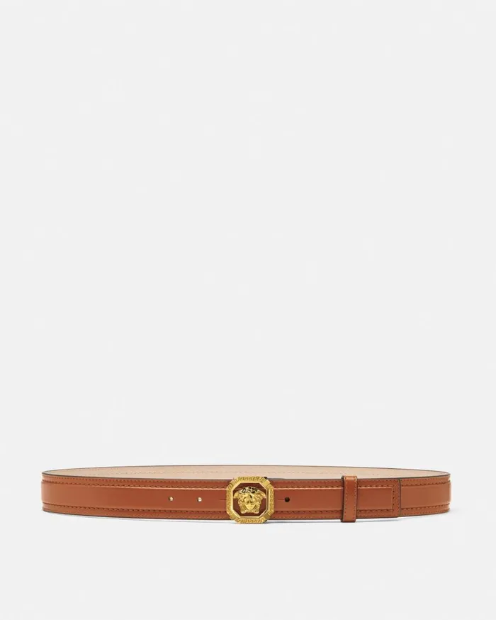 Versace Belts La Medusa Leather Belt 35 Cm Brown 8211 Men