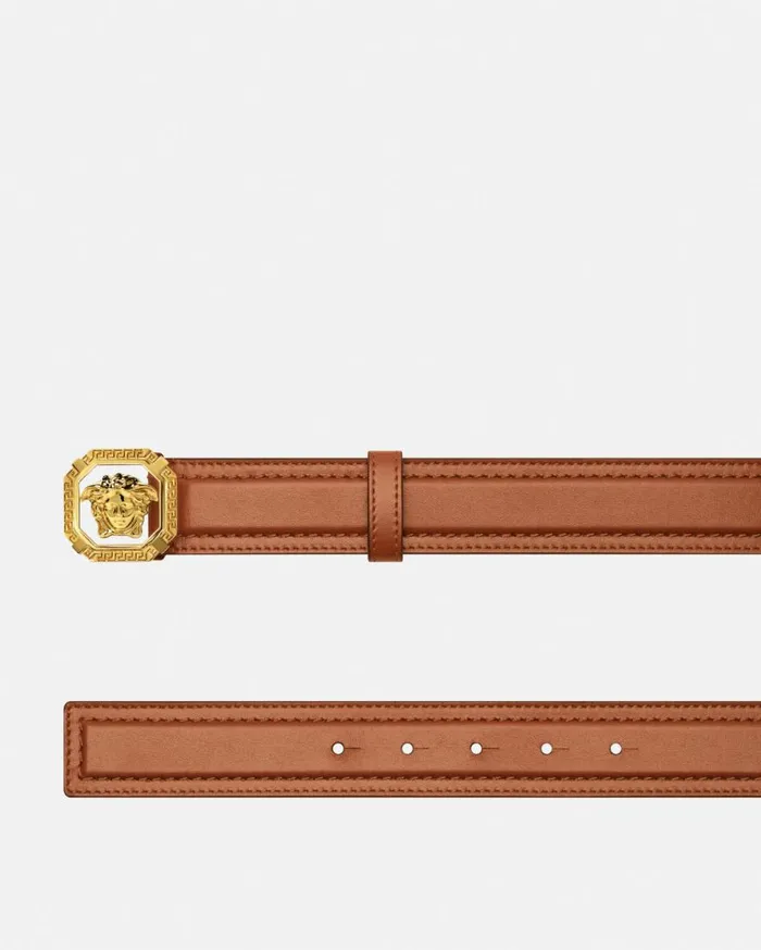 Versace Belts La Medusa Leather Belt 35 Cm Brown 8211 Men Versace Belts La Medusa Leather Belt 35 Cm Brown 8211 Men