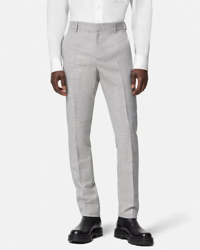 Versace Blazers and Suits WoolBlend Formal Pants Gray 8211 Men Versace Blazers and Suits WoolBlend Formal Pants Gray 8211 Men