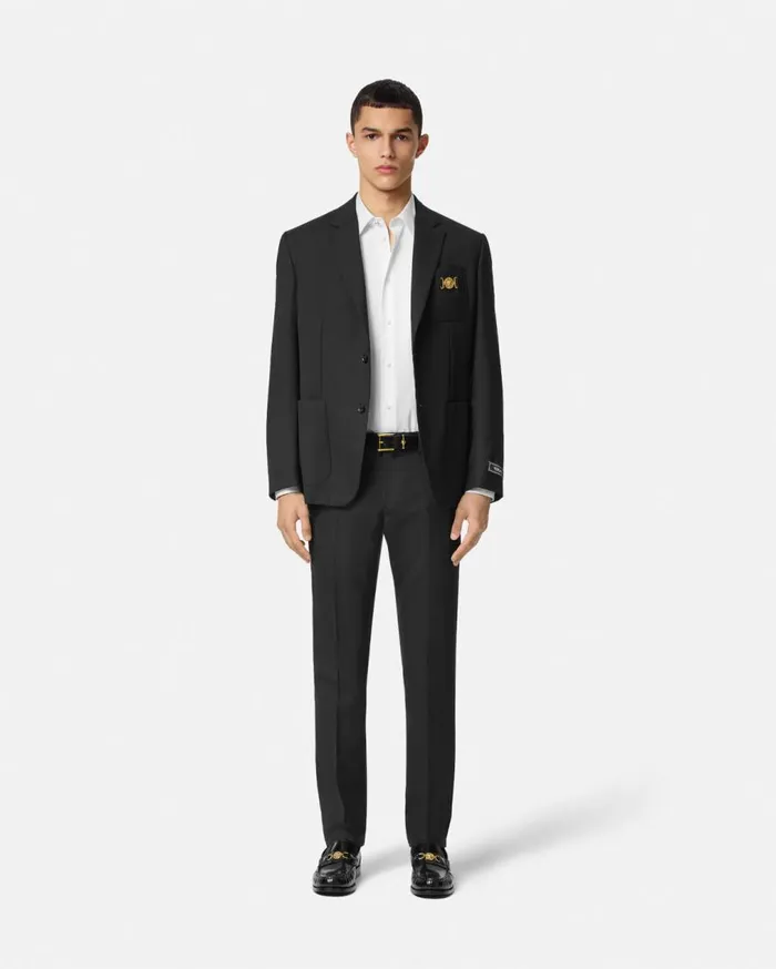 Versace Blazers and Suits Wool Formal Pants Black 8211 Men Versace Blazers and Suits Wool Formal Pants Black 8211 Men