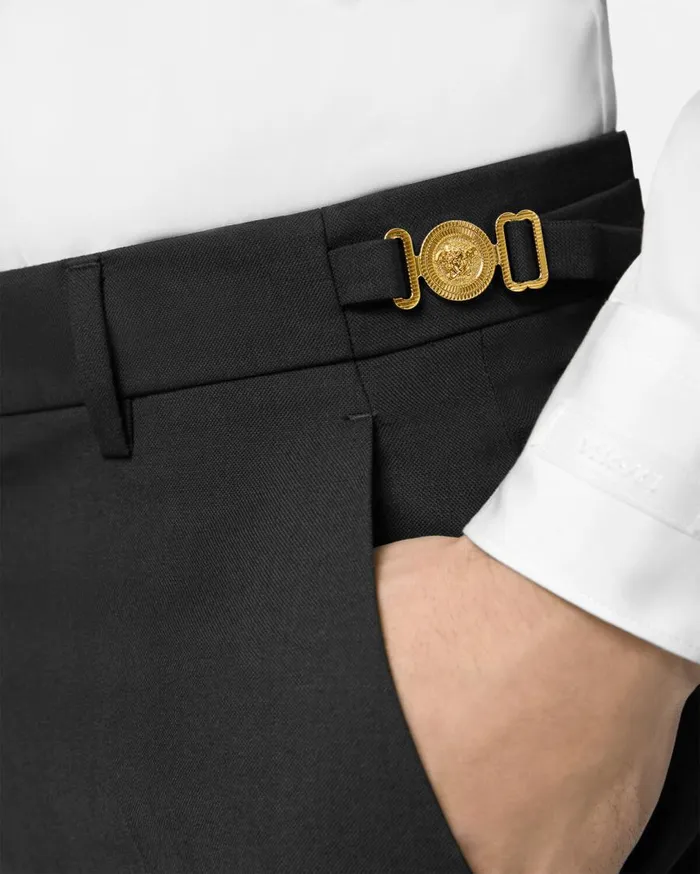 Versace Blazers and Suits Wool Formal Pants Black 8211 Men Versace Blazers and Suits Wool Formal Pants Black 8211 Men